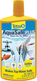 Tetra AquaSafe Plus, Aquarium Water Conditioner And Dechlorinator, 33.8 Ounces by Tetra