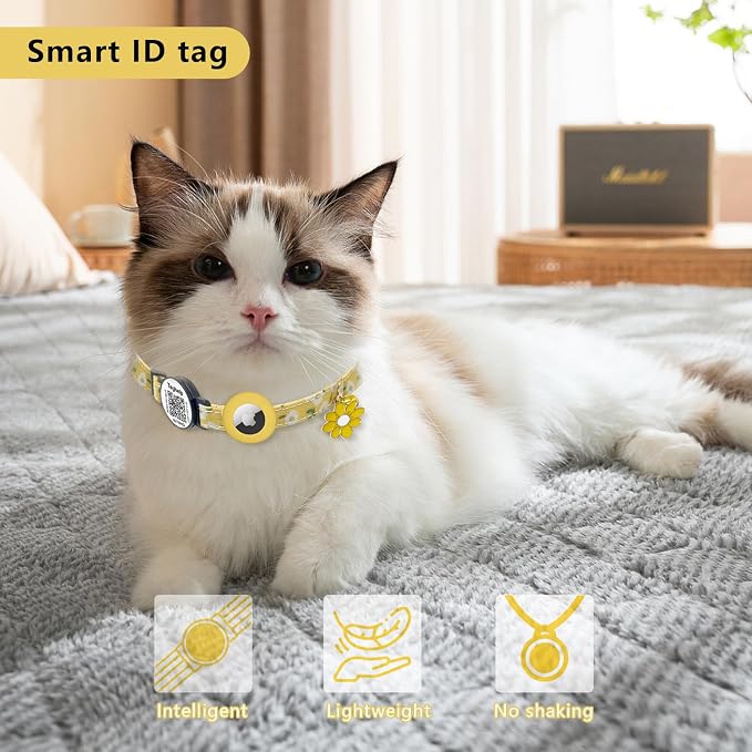 Smart QR Code Cat Collar with Online ID Profile & Integrated Airtag Holder - Image 3