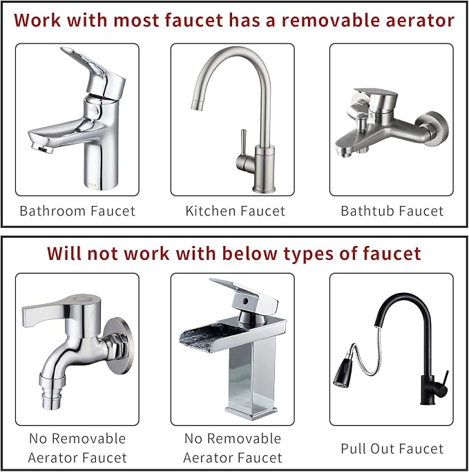 ZCONIEY Sink Faucet Sprayer Attachment Hair Pet Rinser Showerhead - Image 7