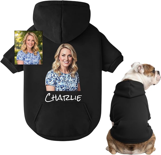Personalized Name Dog Hoodie, Print Hoodies Pets Name, Custom Pet Memorial by Noni