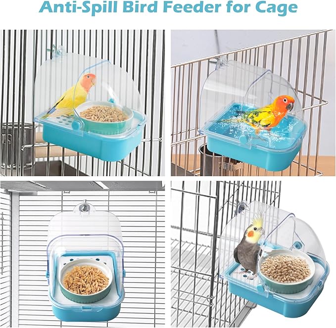 2 in 1 No Mess Bird Feeder, Bird Cage Feeder - Image 5