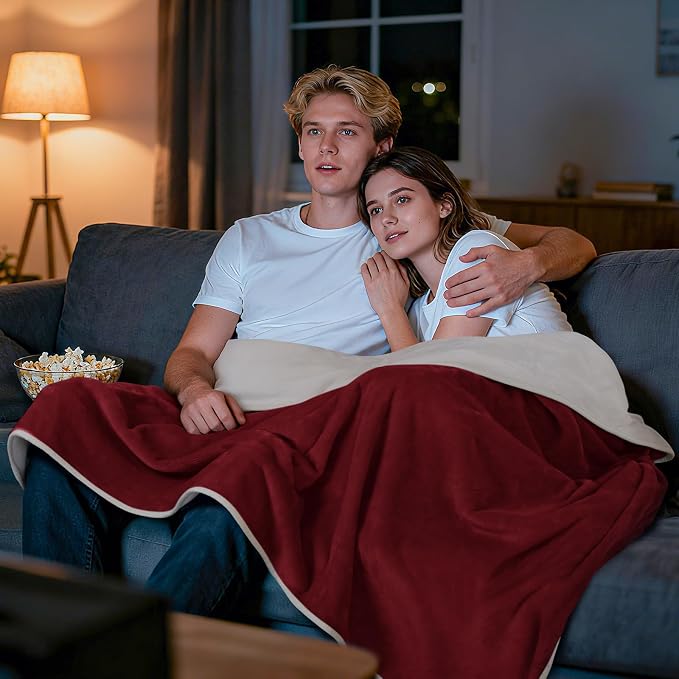 LOOBANI Waterproof Blanket for Bed: Reversible Soft Flannel King Size Bed - Image 6