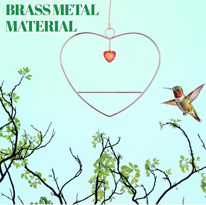 LemonRoad Hummingbird Swing, Tweet Heart Birdie Swing, Copper Hummingbird Perch - Image 5