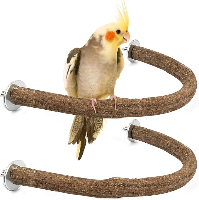 Rypet 2PCS Natural Wood Bird Perches by RYPET