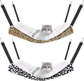 Jetec 2 Pieces Reversible Cat Hanging Hammock Soft Breathable Pet Cage Hammock by Jetec