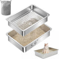 Teheao Stainless Steel Sifting Cat Litter Box by Unknown