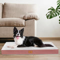 Orthopedic Dog Bed for Large Dogs, Waterproof Deluxe Plush Dog Crate Bed by SUNHEIR