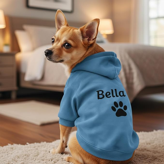 Personalized Dog Hoodie with Name/Text, Custom Embroidered or Printed Dog - Image 5