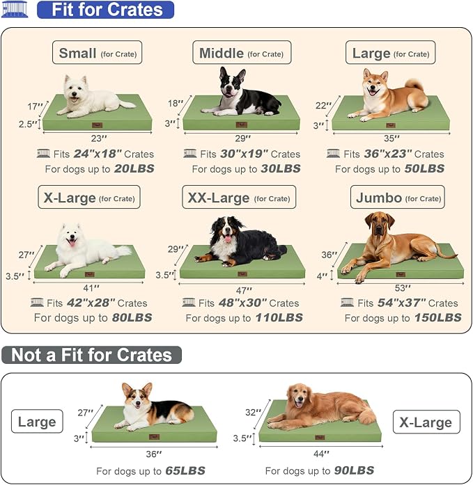Outdoor Orthopedic Dog Bed for Extra Large Dogs, XL Waterproof Flat Pet Bed - Image 2