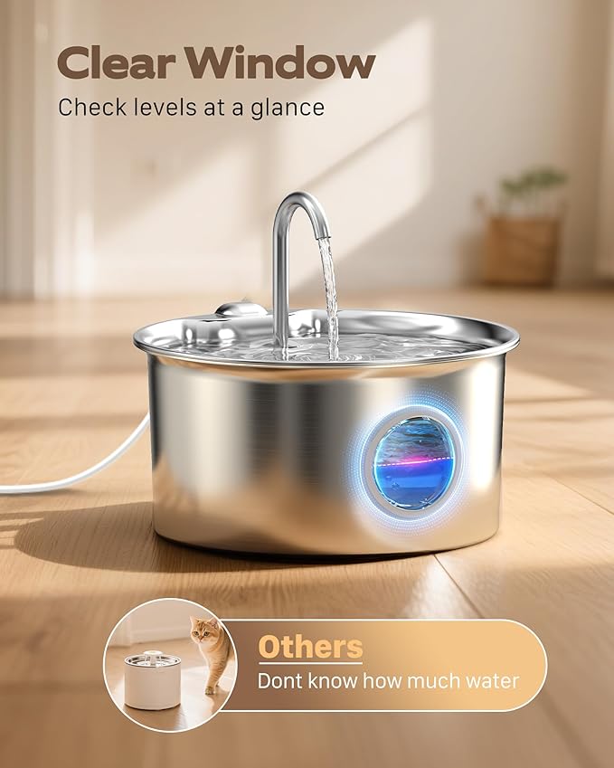 Cat Water Fountain Stainless Steel: Cat Fountain - Image 5