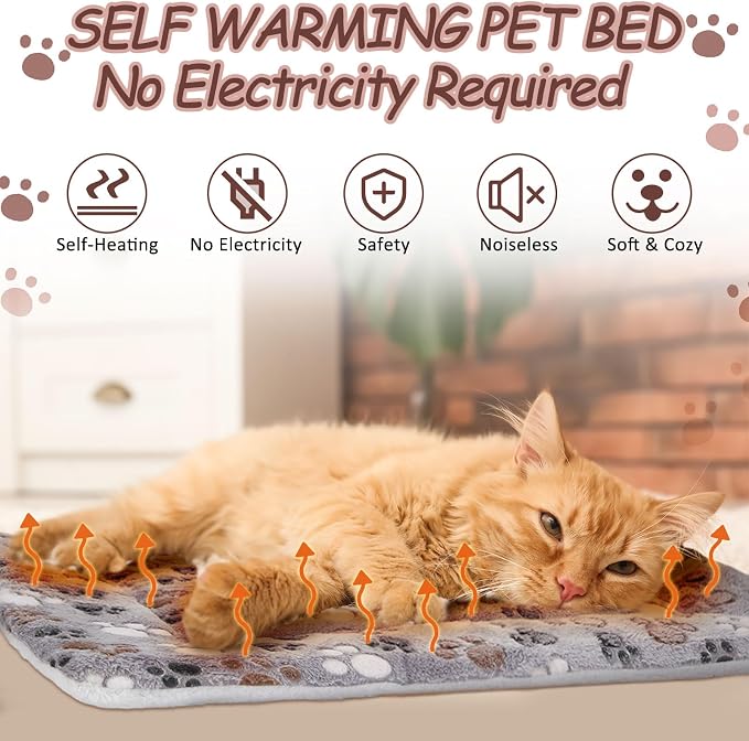 VitalCozy 2 Pack Self Warming Cat Mat Self Heating Pad Bed Reversible Machine - Image 3