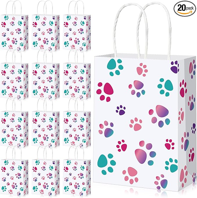Blulu 20 Pcs Puppy Dog Paw Gift Bags by Blulu