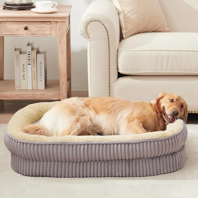 Orthopedic Dog Bed for Large Dogs Breeds, High Density Egg Crate Foam Dog Sofa - Image 8
