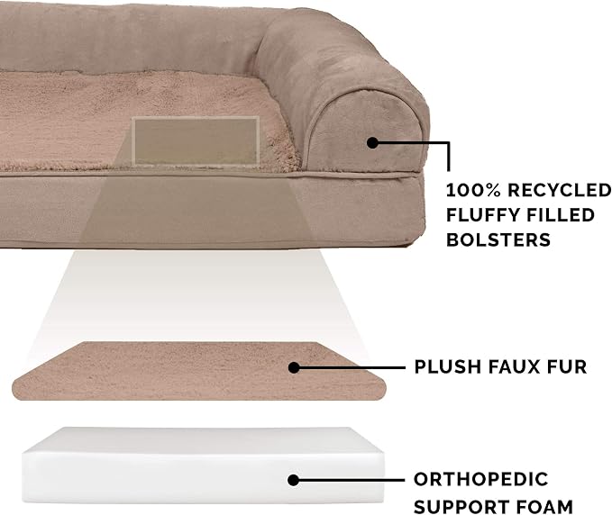 Furhaven Orthopedic Dog Bed for Large Dogs w/ Removable Bolsters & Washable - Image 4