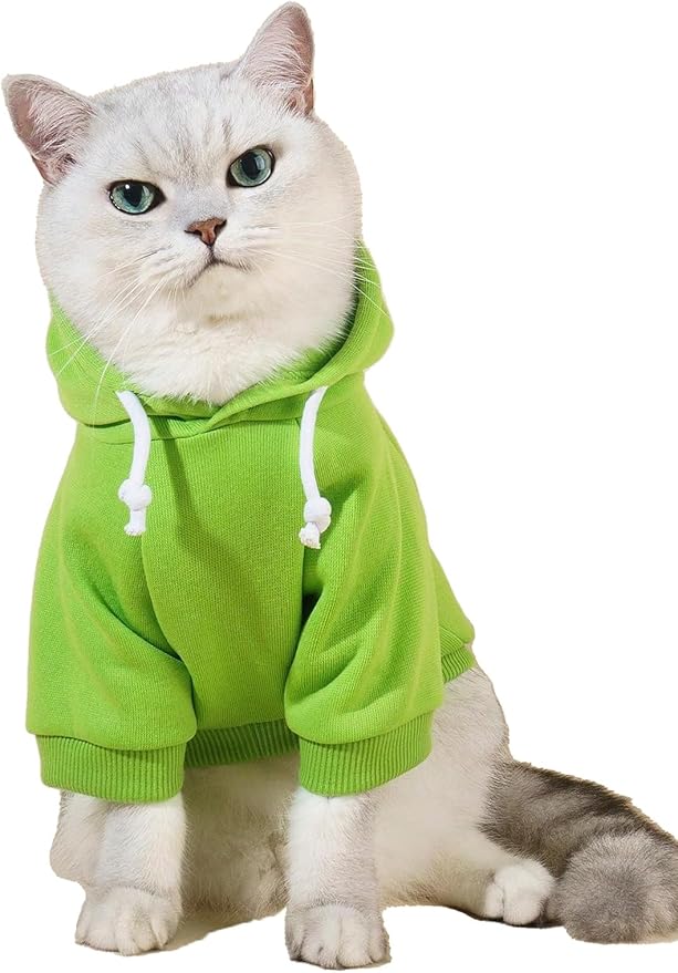 QWINEE Basic Dog Hoodie Sweatshirt Puppy Sweater Warm Cat Costumes Pet Clothes by QWINEE