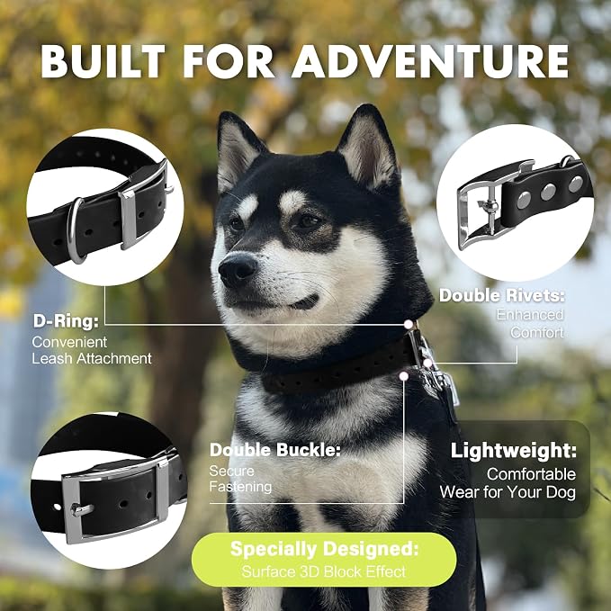 4.2FT Dog Collar and Leash Set, PVC Waterproof Adjustable Odor Proof Pet - Image 4