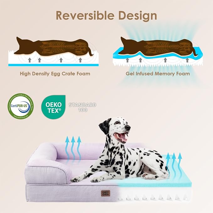 EHEYCIGA Orthopedic Dog Bed for Medium Dogs, Waterproof Memory Foam Medium Pet - Image 4