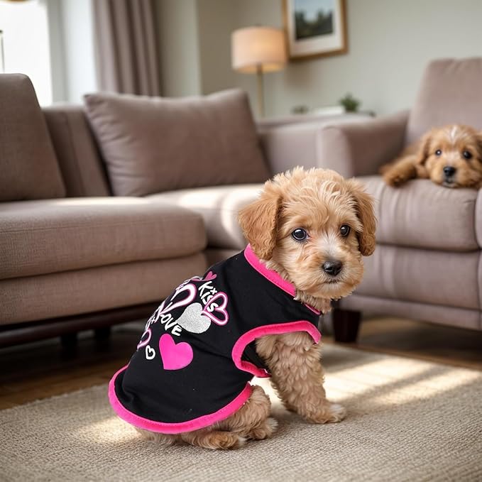4 Pack Dog Shirts Summer Printed Puppy Clothes Cute Sleeveless Pet T Shirts Dog - Image 5