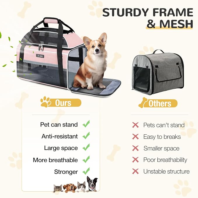 Lekereise Top-Expandable Pet Carrier 18x11x11Inch Delta American United Airline - Image 8
