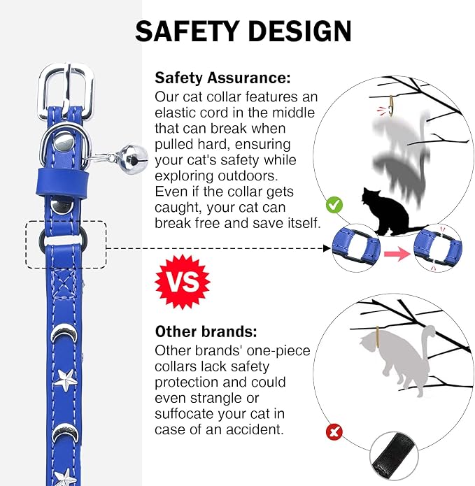 Leather Cat Collars for Boy Girl Cats - Image 6