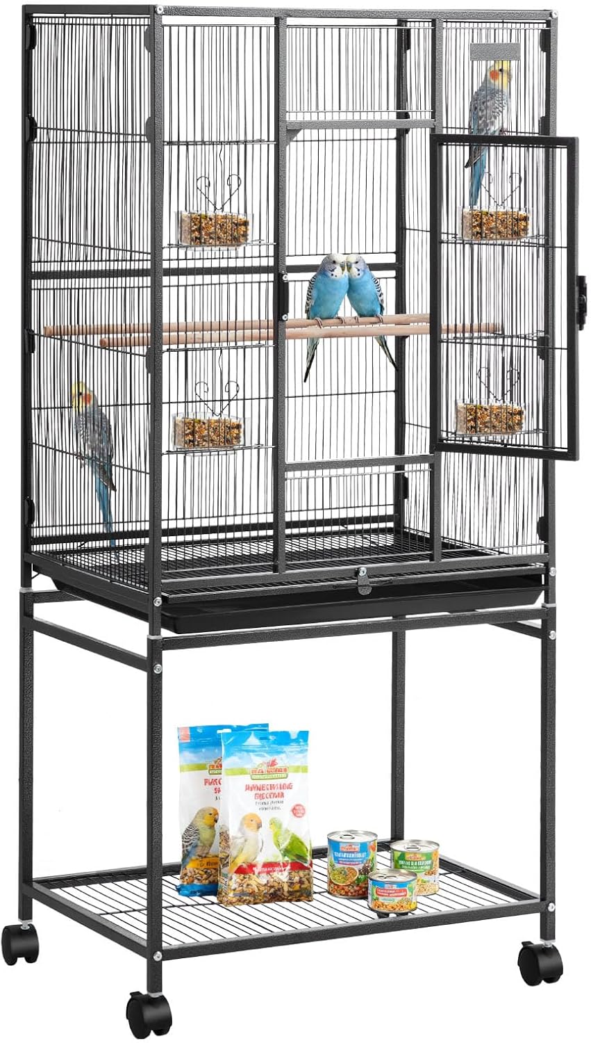 VEVOR Bird Cage, 24.6 x 16.7 x 53.9 Inch, Flat Top - GlobalHabitat Supply