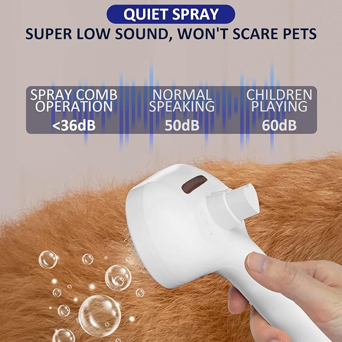3 In 1 Self Cleaning Steamy Pet Brush, Pets Spray Hair Removal Comb - Image 6