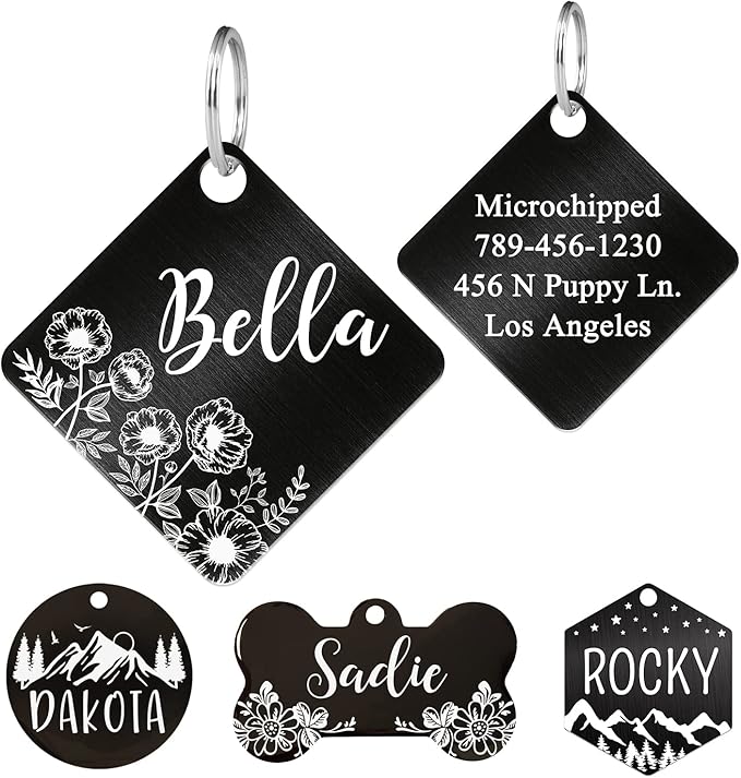 Ultra Joys Stainless Steel Pet ID Dog Name Tag by UltraJoys