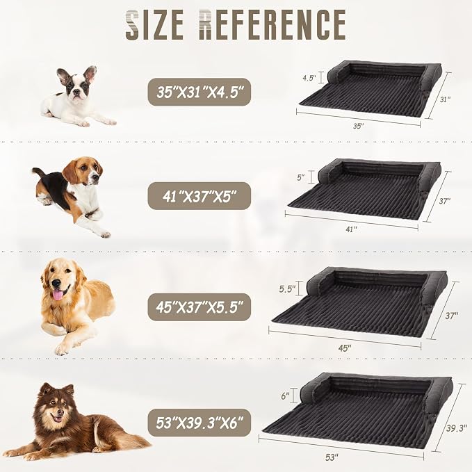 WINDRACING Luxury Dog Couch Bed, Washable Calming Dog Couch Cover, Couch - Image 4