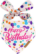 Luxury Double-Layer Dog Birthday Bandana – Handmade, Silk-Soft Polyester by Qxsnuvvlg