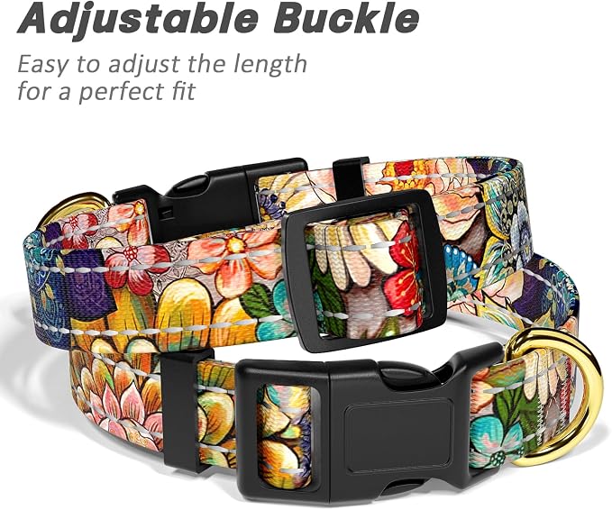 Reflective Dog Collar for Extra Small Dogs, Cute Boho Adjustable Heavy-Duty - Image 6