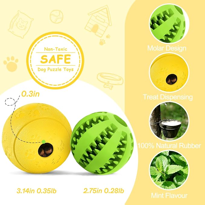 Dog Puzzle Toy 2 Pack, HIPPIH Interactive Dog Toys - Image 2