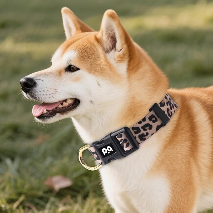 QQPETS Adjustable Soft Dog Collar: Print Flower Pink Multicolor Cute Patterns - Image 8