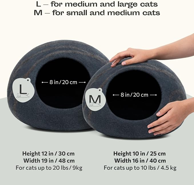 MEOWFIA Cat Cave – Premium Felt Cat Bed - Image 2