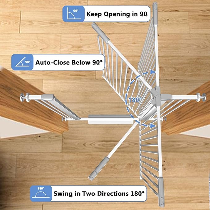 40.5"-54.7" Baby Gates for Doorways, 40.5" Tall Dog Gate Indoor, Walk Through - Image 5