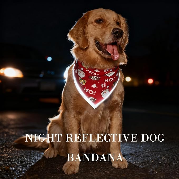Christmas Dog Bandanas Santa Claus Dogs Scarf - Image 5