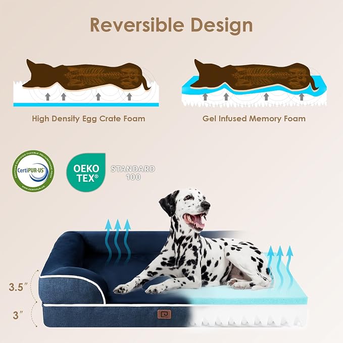 EHEYCIGA Orthopedic Dog Beds for Extra Large Dogs, Waterproof Memory Foam XL - Image 2