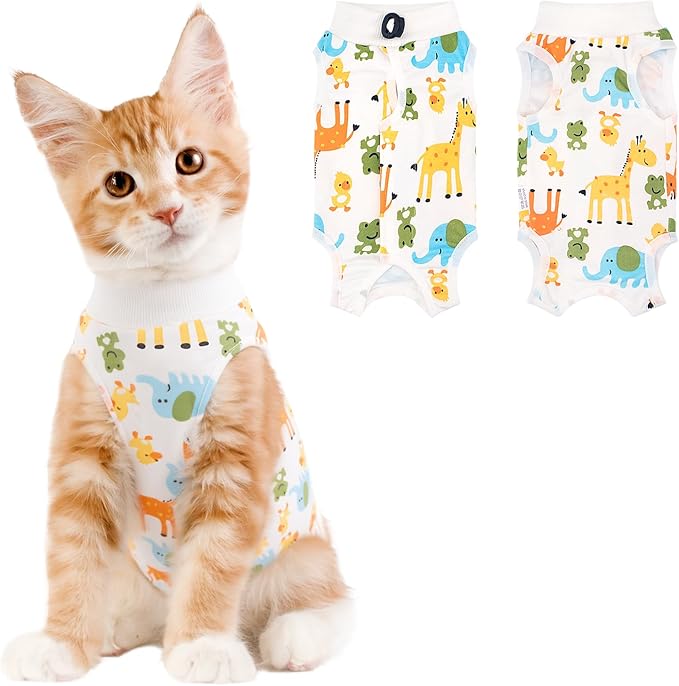 Cat Recovery Suit Female, Breathable Cat Onesie After Surgery Female by Coppthinktu