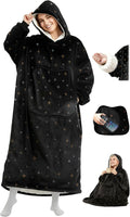 Mewaii Wearable Blanket Hoodie for Adults, Warm Sherpa & Soft Flannel Long by Mewaii
