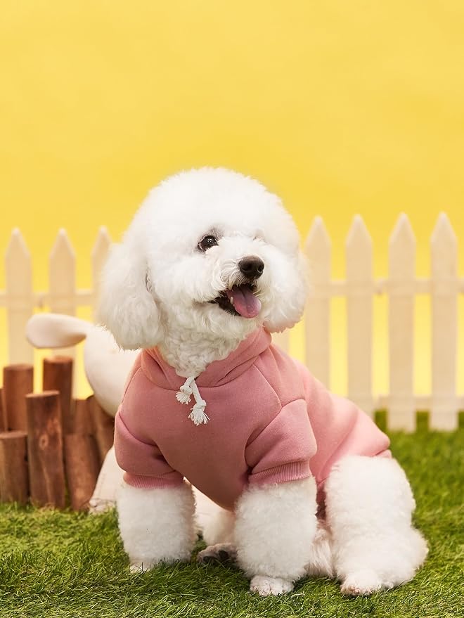QWINEE Basic Dog Hoodie Sweatshirt Puppy Sweater Warm Cat Costumes Pet Clothes - Image 5