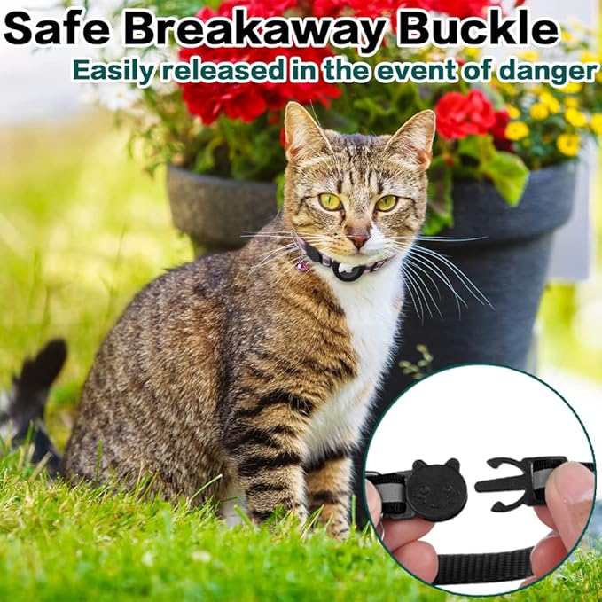 Airtag Cat Collar Breakaway, Reflective Kitten Collar - Image 3