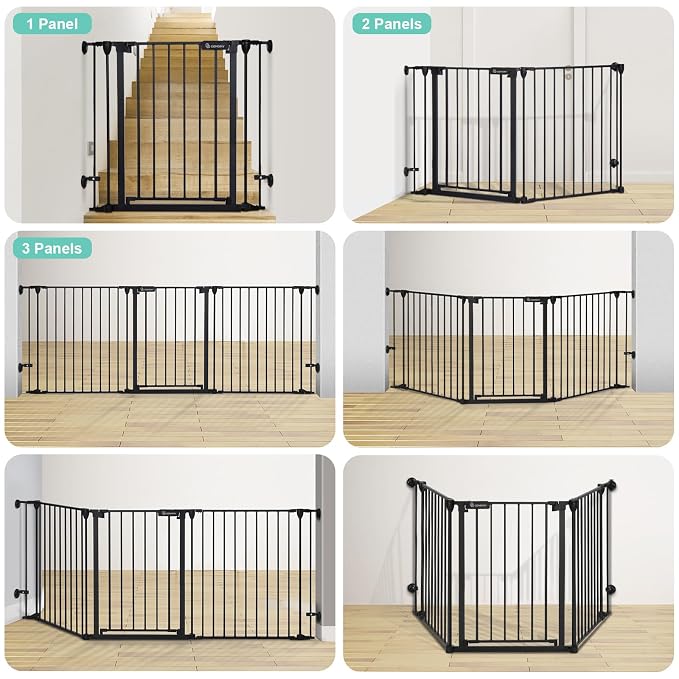 COMOMY 80" Extra Wide Baby Gate, Dog Gate - Image 5
