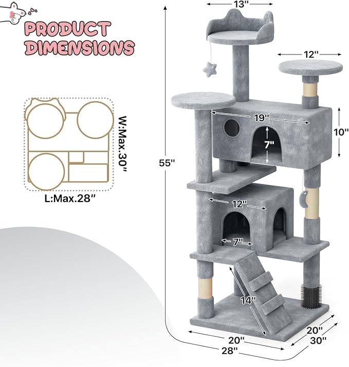 MoNiBloom 54 Inch Cat Tree Tower - Image 2