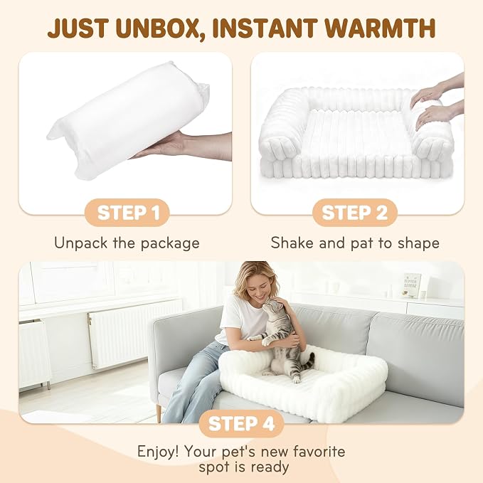 Cat Bed, Cat Beds for Indoor Cats, Winter Self Warming Pet Sofa Bed, Washable - Image 5
