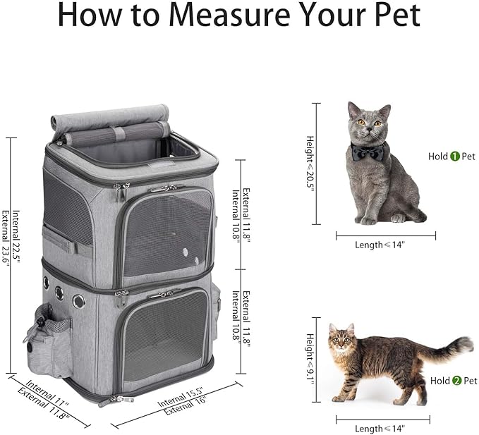 Double-Compartment Pet Carrier Backpack - Image 6