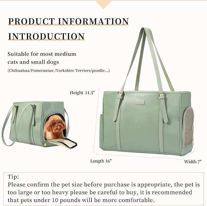 Fashion Dog Purse Pet Carrier Leather Bag - Image 2