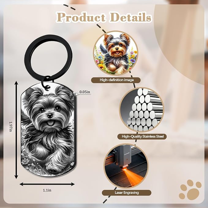 QYH Custom Memorial Dog Keychain - Image 2