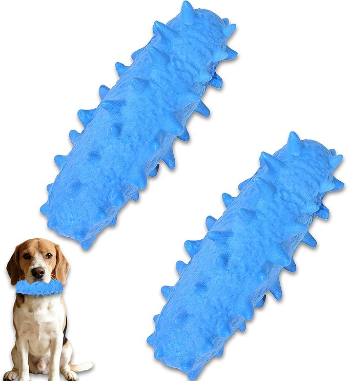 2 Pack Dog Toys for Aggressive Chewers, Tough Puppy Chew Toys Teething Bone for by Dogtoys