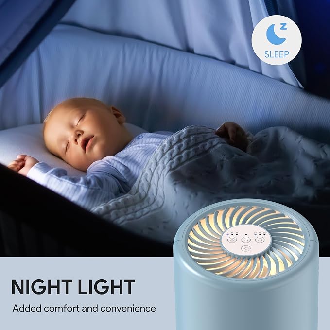 FULMINARE Air Purifiers for Home Bedroom H13 HEPA Air Purifier, 3 Speeds - Image 8