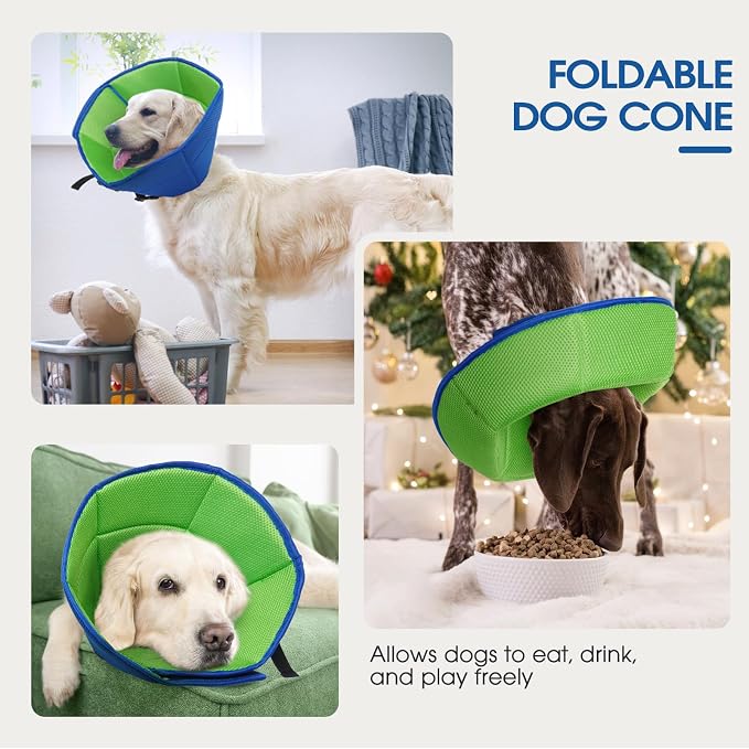 Dog Cone Collar After Surgery for Large Dogs, Adjustable Soft Cone for Dogs to - Image 6