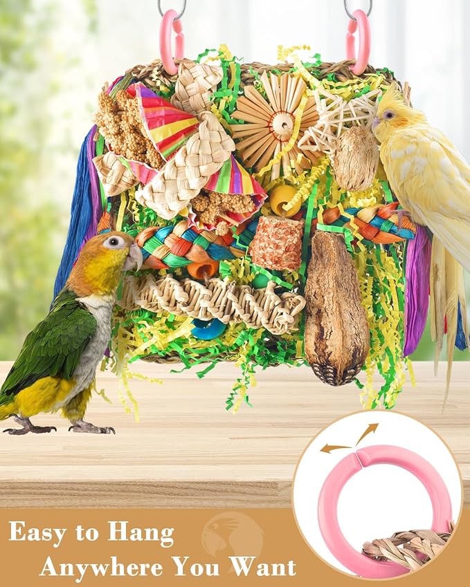 ERKOON Bird Toys, Parrot Toys Foraging Swing Mat Parrot Cage Hanging Toys Birds - Image 5